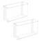 mDesign Modern Plastic Adhesive Storage Bin Container for Office, 2 Pack - Clear